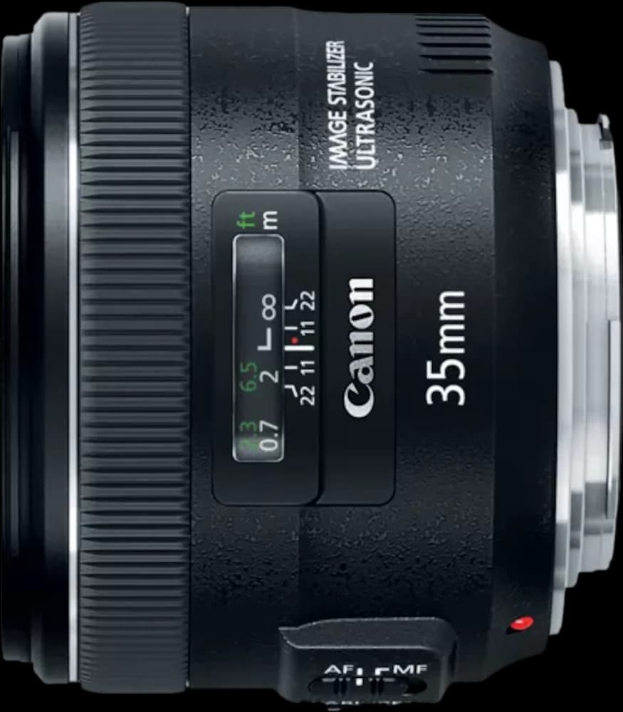Canon EF 35mm f/2 IS USM - Top View
