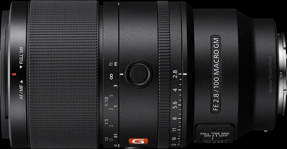 Sony FE 100mm f/2.8 Macro GM Lens - Top View